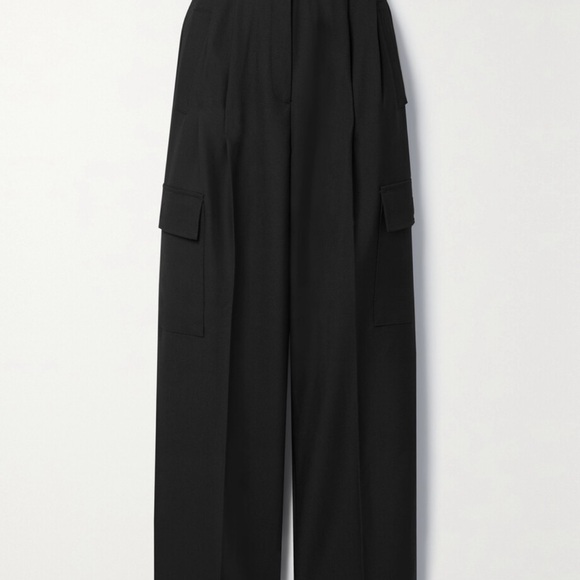 Maesa pleated woven wide-leg cargo pants - Picture 4 of 7